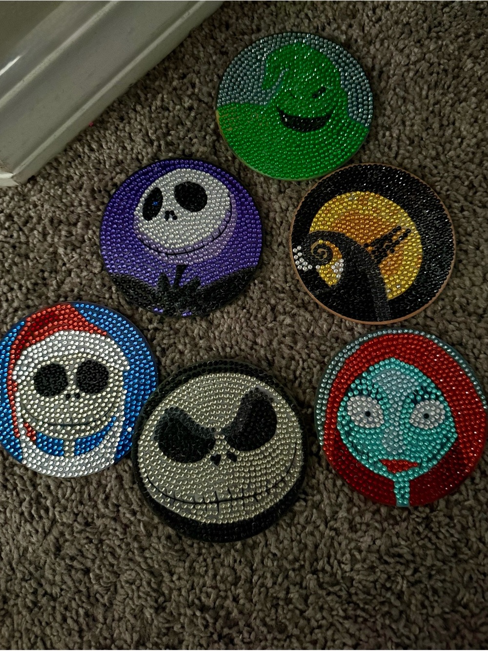 Finished Diamond Painting Halloween Character Coasters